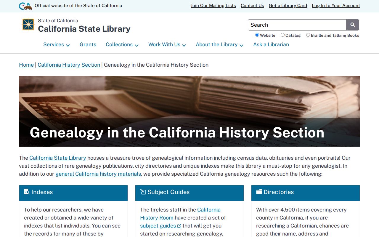 Apple Valley city directories California State Library genealogy resources