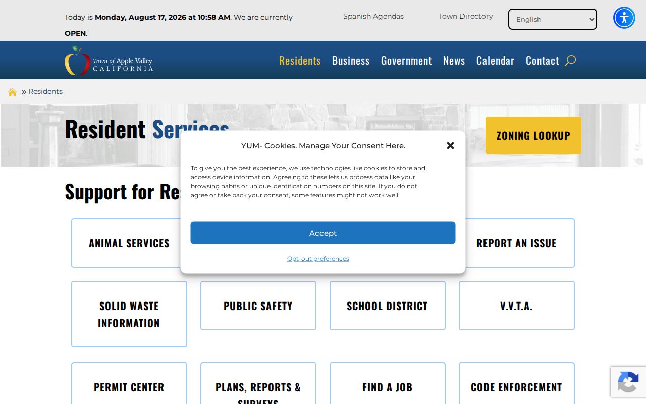 Apple Valley residents directory Town resident services