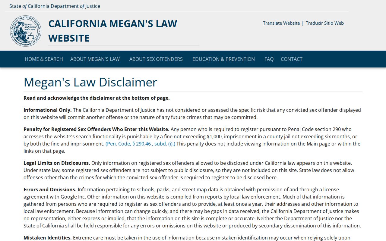 Apple Valley neighbors California Megan’s Law search
