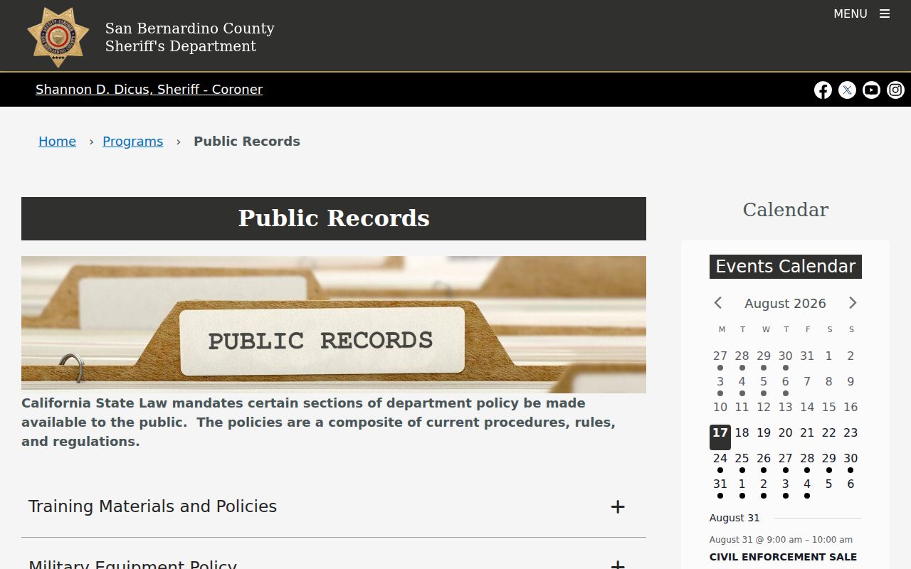 Apple Valley neighbors Sheriff public records request