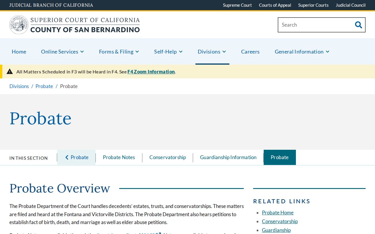 Apple Valley resident lookup probate division access