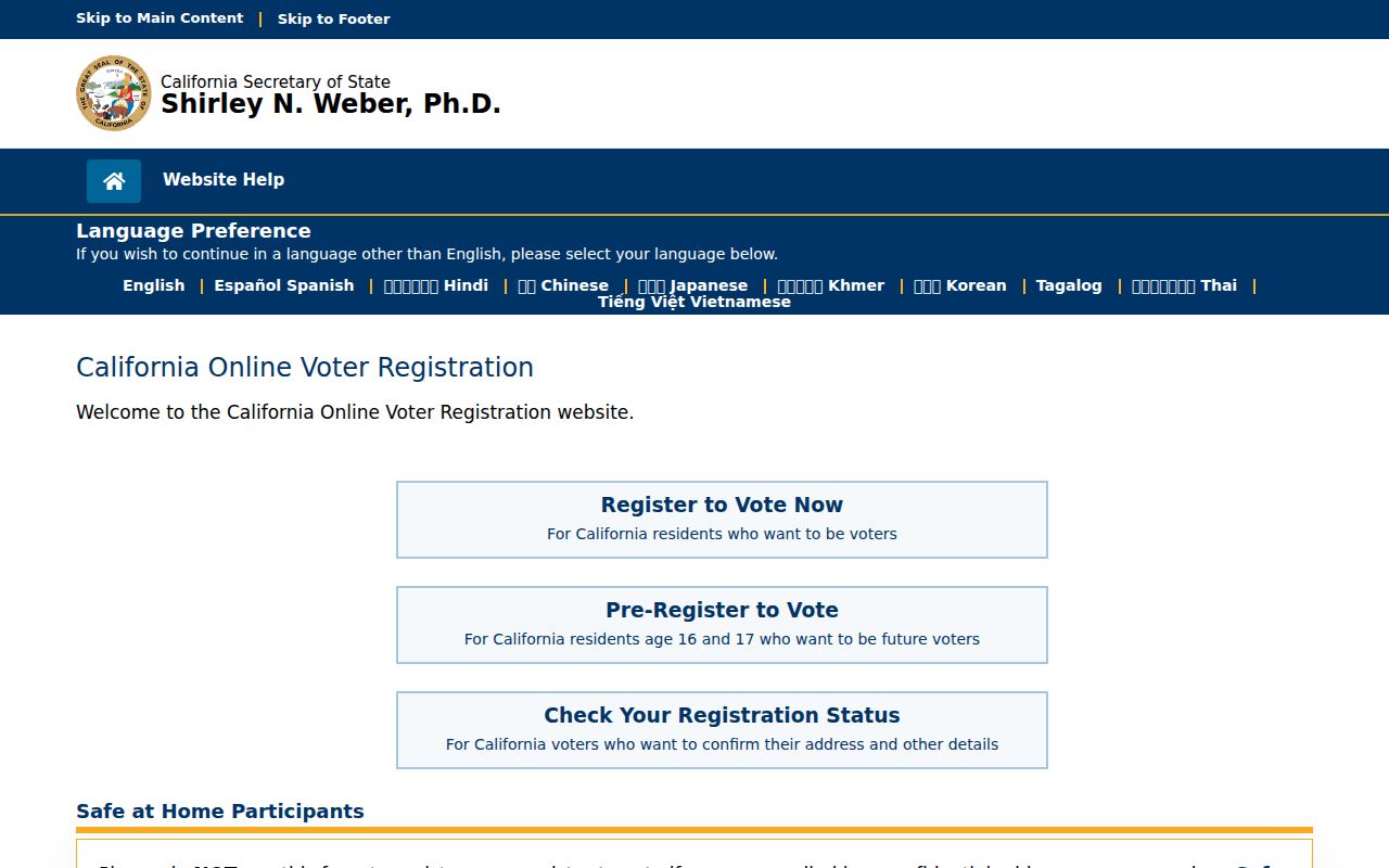 Apple Valley ZIP code directory California voter registration gateway
